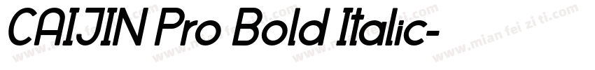 CAIJIN Pro Bold Italic字体转换